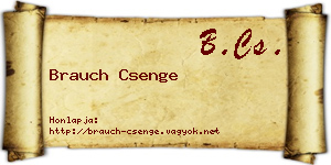 Brauch Csenge névjegykártya